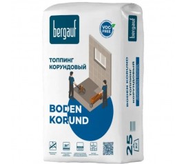 Для бетонных полов BERGAUF рекомендует использовать упрочняющую смесь Boden Korund