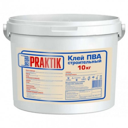 Клей ПВА BERGAUF Praktik Строительный универсальный 10 кг Клей ПВА BERGAUF Praktik Строительный универсальный 10 кг