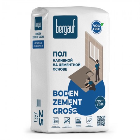Наливной пол универсальный Boden Zement Gross 25 кг Наливной пол универсальный Boden Zement Gross 25 кг
