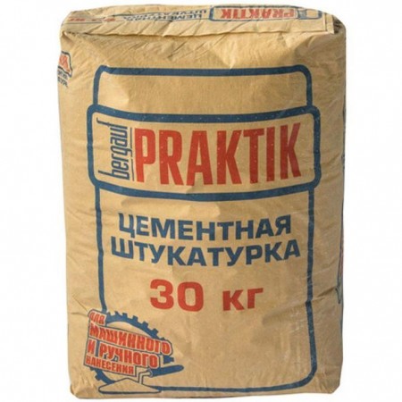 Штукатурка цементная BERGAUF Praktik 30 кг Штукатурка цементная BERGAUF Praktik 30 кг